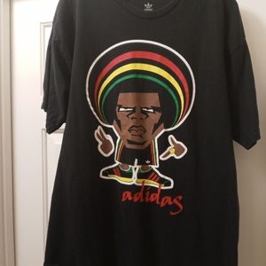 Adidas XL Black Short Sleeve Graphic Tee